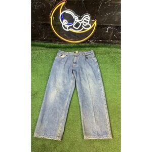 Basic Edition Jeans Mens 34 Blue Denim Straight Regular Fit Grunge Y2K‎ 34x30